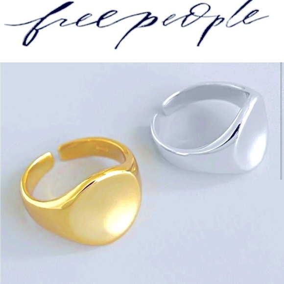 Free people 925 Silver SIGNET RING - Picture 4 of 8